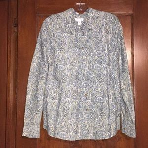 Charter Club paisley print button down shirt
